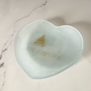 Frosted Heart "U.S. Capitol" Dish by Annieglass